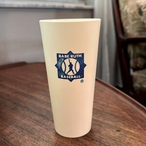 VINTAGE 1960's Babe Ruth Baseball Plastic Tumbler, New York Yankees